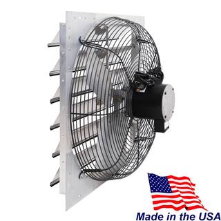 Hessaire 24 in. 4450 CFM Shutter Exhaust Fan Wall Mounted Dual Speed 24SF6D240C