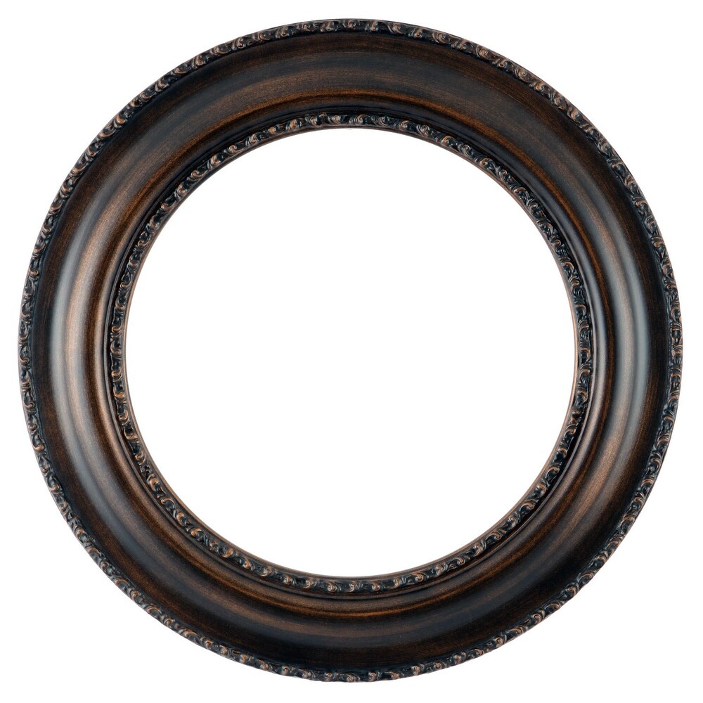 Somerset Framed Round Mirror in Rubbed Bronze   Antique Bronze