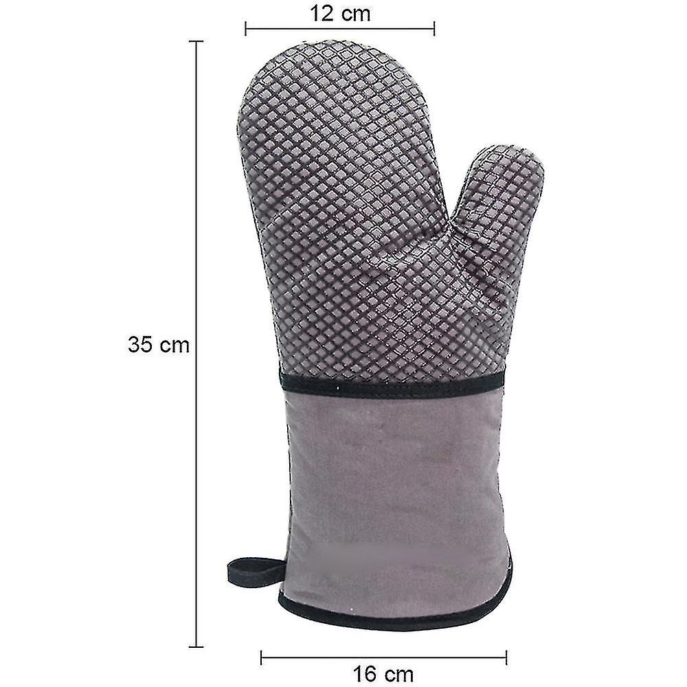 1pair Heat Resistant Oven Gloves， Baking Gloves Cooking Gloves