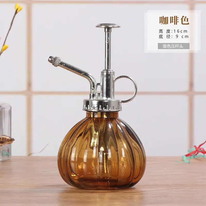 DIHAO 250ml glass pumpkin decorative golden mini water sprayers for the plants and flowers home and garden