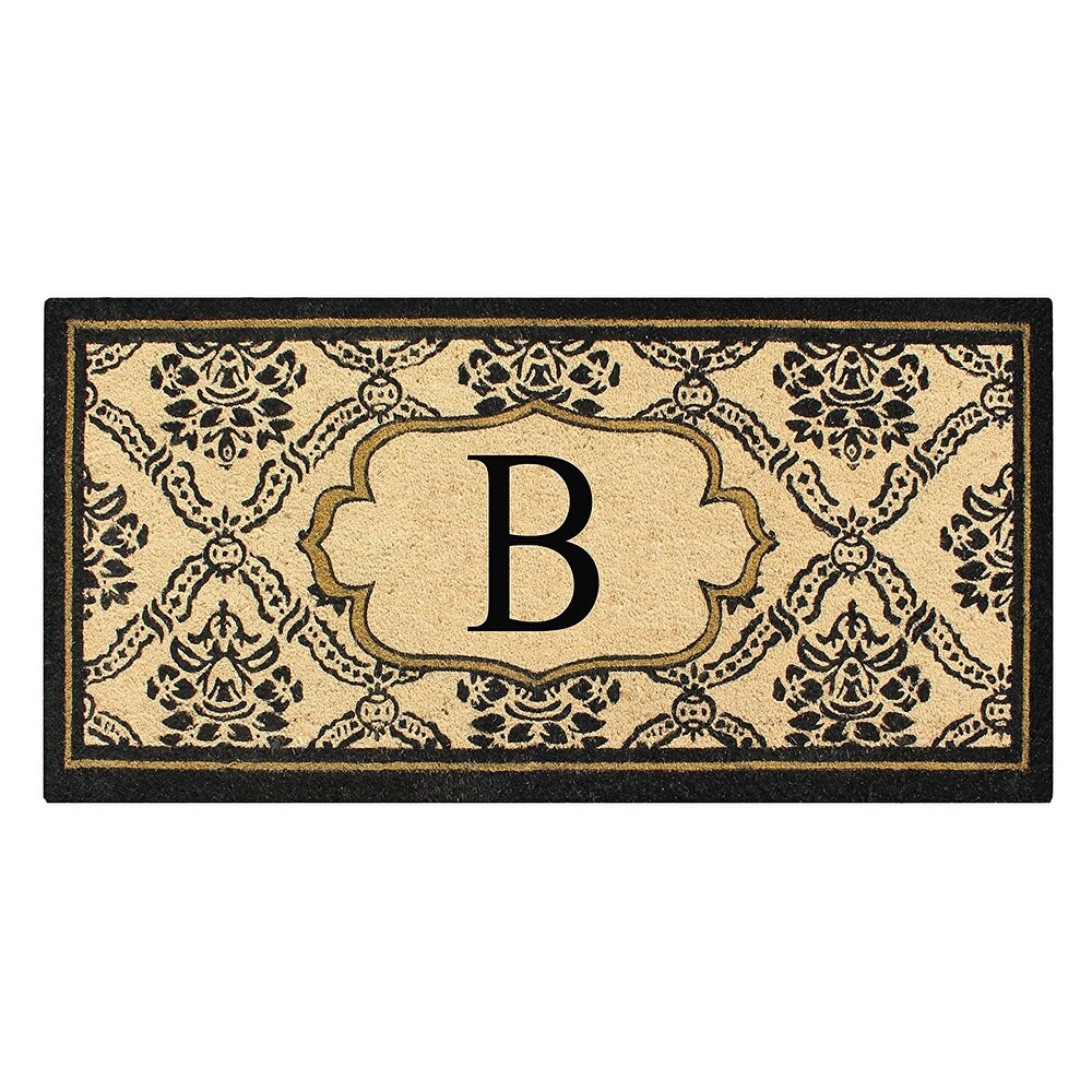A1HC Uriel Bleached Coir Anti shred Monogrammed Doormat  30\