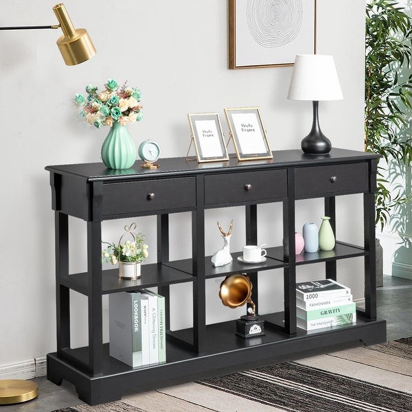 Console Table with Ample Storage for Entryway Living Room