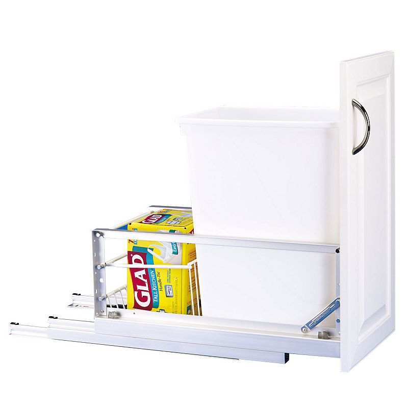 Rev-A-Shelf Single Pull Out Kitchen Cabinet 35 Qt Trash Can， 5349-15DM-1