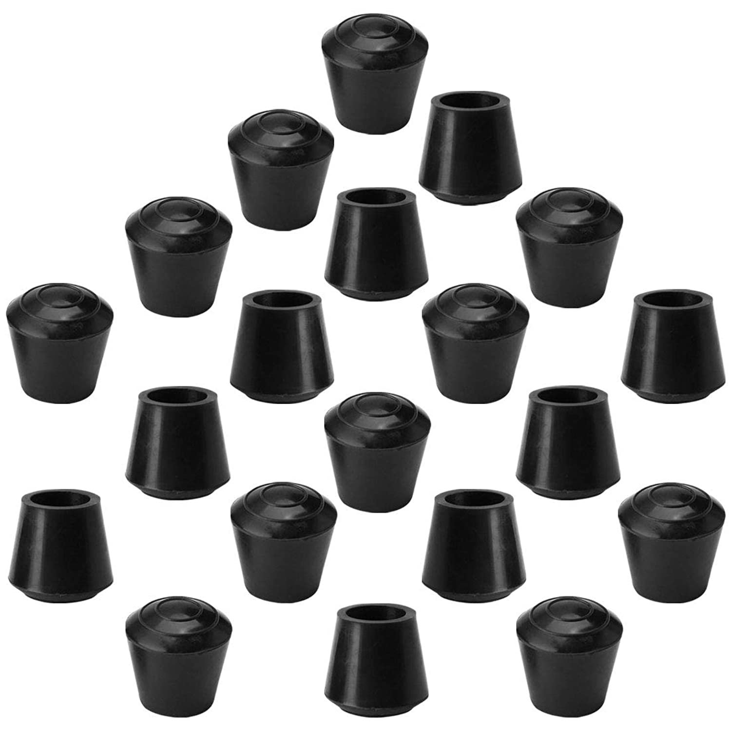 uxcell 20pcs Chair Leg Tips Caps 14mm 9/16 Inch Anti Slip Rubber Furniture Table Feet Cov