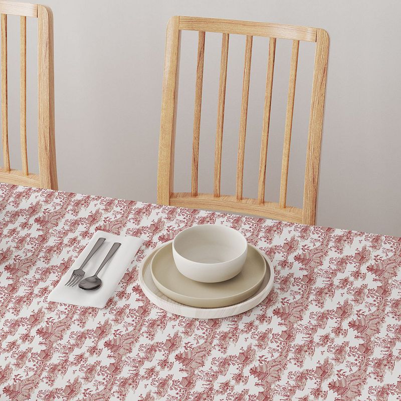 Square Tablecloth， 100% Cotton， 52x52， Floral 185