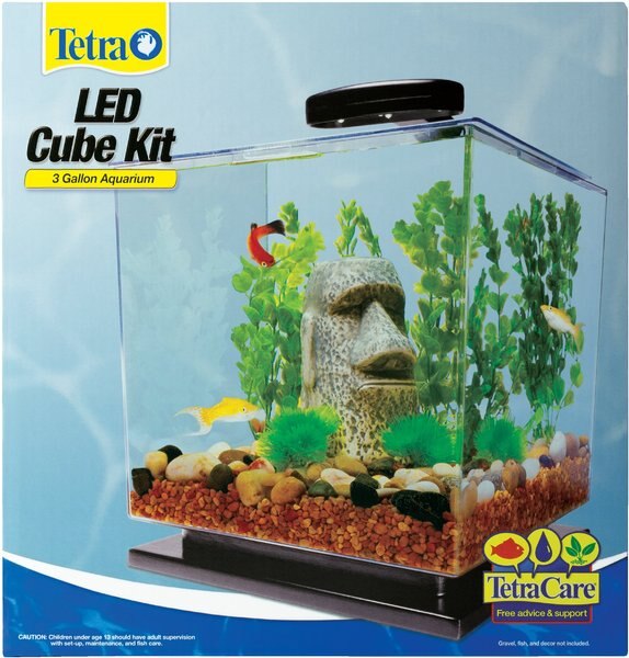 Tetra LED Cube Kit Fish Aquarium， 3-gal