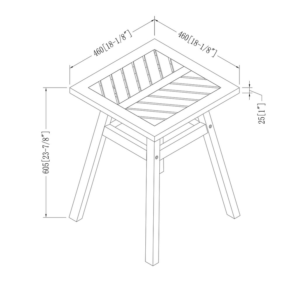 Wooden Outdoor Patio Coffee Table   Modern Furniture