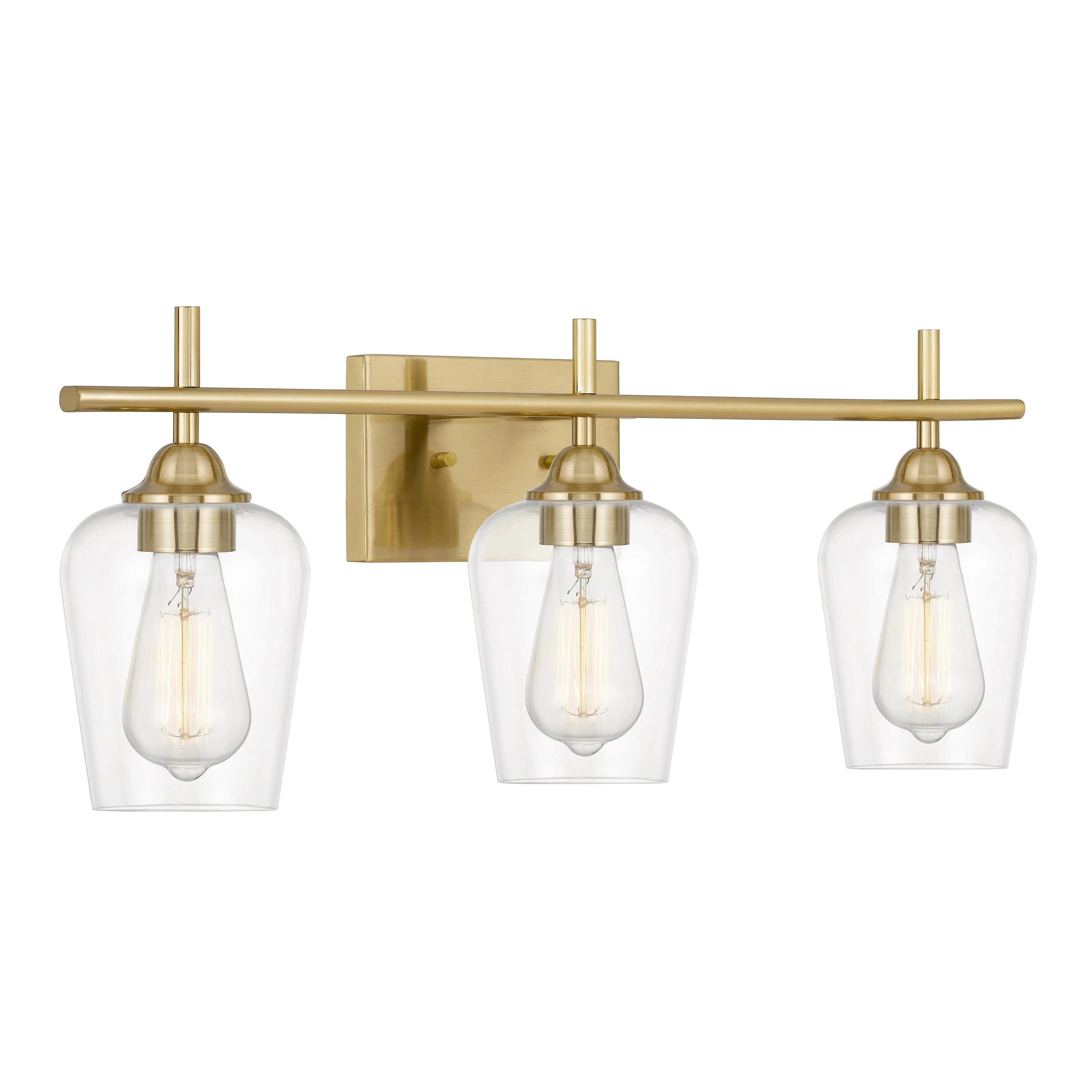 Bacchus 3-Light Plated Satin Brass Vanity Light 6.75