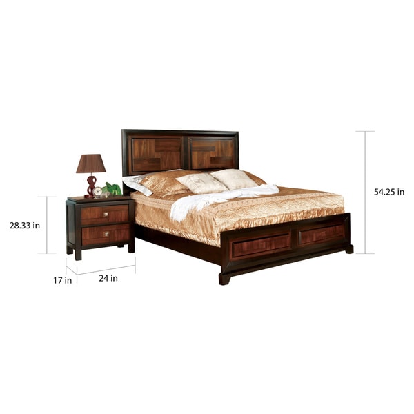 Furniture of America Figh Contemporary Walnut 4-piece Bedroom Set - - 9239955