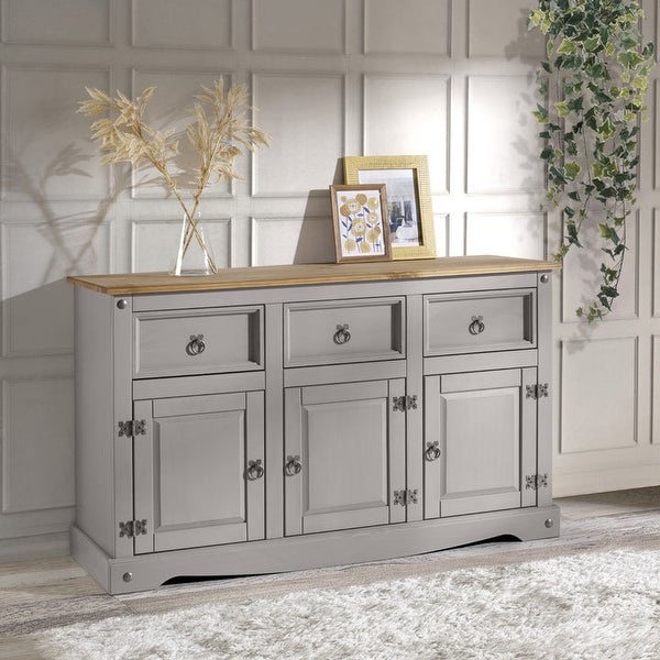 Wood Buffet Sideboard Corona Gray | Furniture Dash