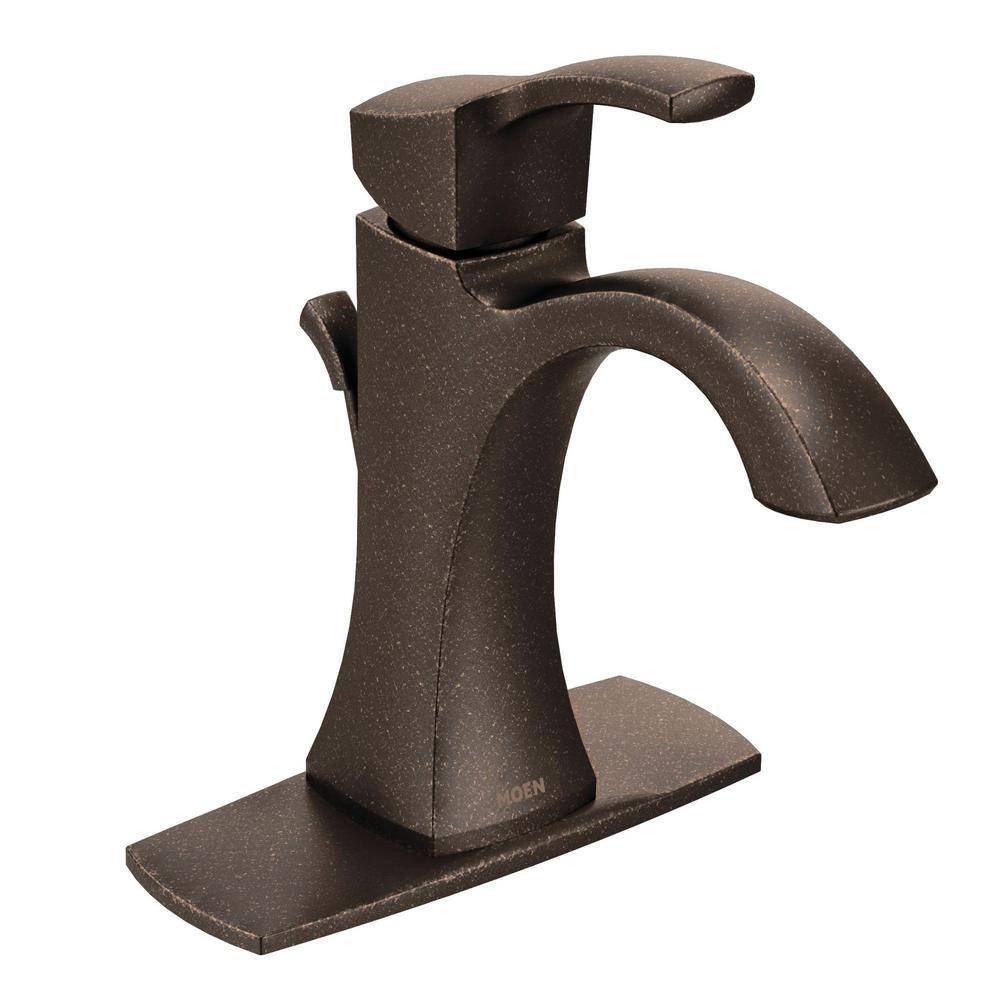 MOEN Voss Single Hole Single-Handle High-Arc Bathroom Faucet in Oil Rubbed Bronze 6903ORB