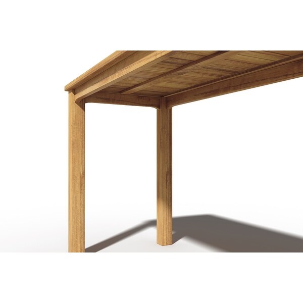 Yvon Rectangular Teak Outdoor Counter Height Table