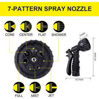 34 Fitting Size in. Dia x 75 ft. Stainless Steel Lightweight Garden Hose 180 Bar Metal Water Hose with 2 Nozzles B08PZ7NWQ2