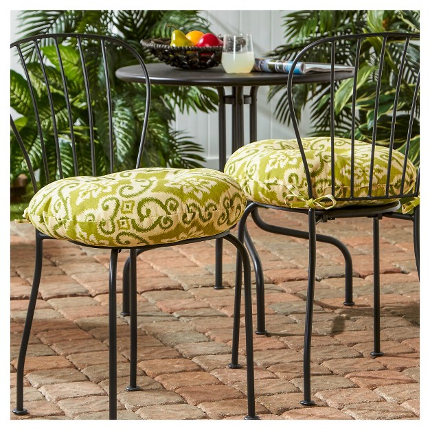 Shoreham Ikat Outdoor Bistro Chair Cushions Kensington Garden