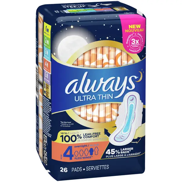 Always Ultra Thin Overnight Maxi Pads