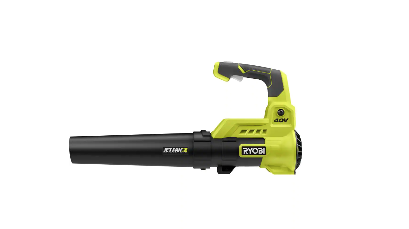 RYOBI RY40408BTLVNM 40V 110 MPH 525 CFM Cordless Battery Variable-Speed Jet Fan Leaf Blower (Tool-Only)