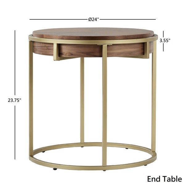 Cooke Round Table with Metal Base from iNSPIRE Q Modern