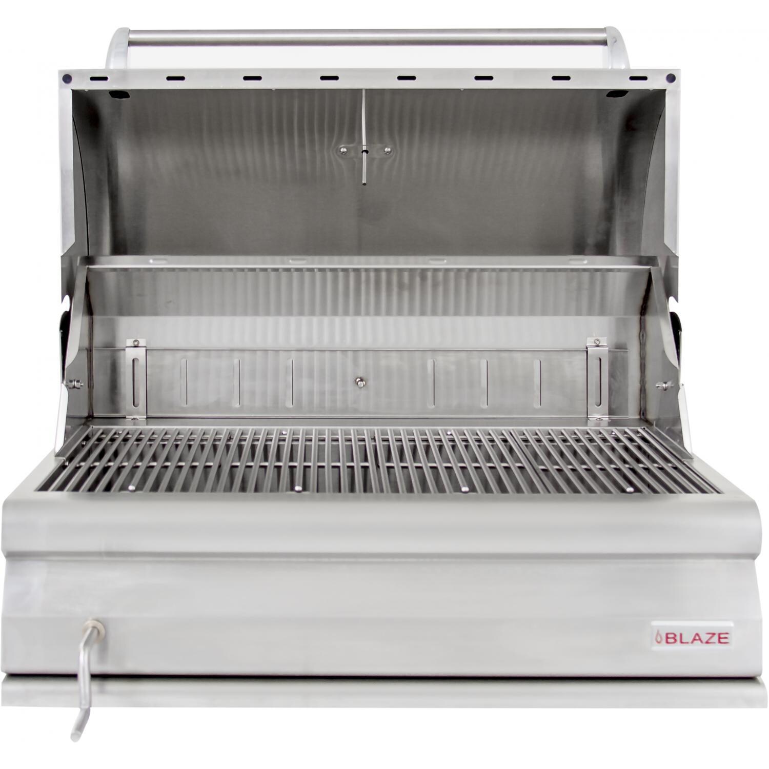 Blaze 32-Inch Built-In Stainless Steel Charcoal Grill With Adjustable Charcoal Tray