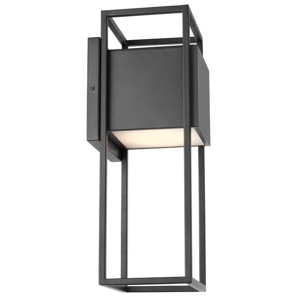  18W LED Large Wall Lantern Matte Black Finish Shopping - The Best Deals on Outdoor Wall Lanterns | 39389161