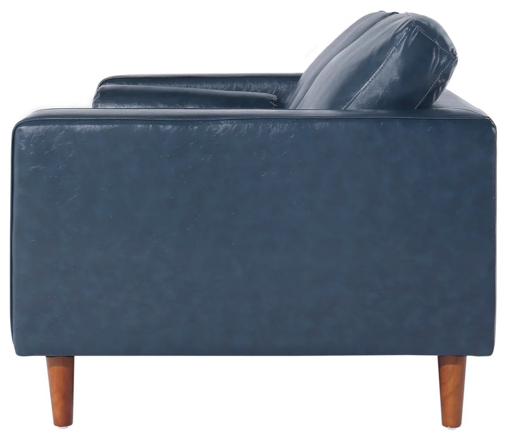 Cosmic Modern Contemporary Leather Armchair   Midcentury   Armchairs And Accent Chairs   by Crafters and Weavers  Houzz