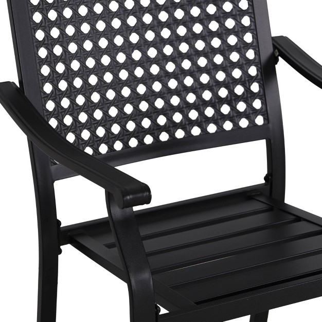 2pk Outdoor Metal Dining Chairs Captiva Designs