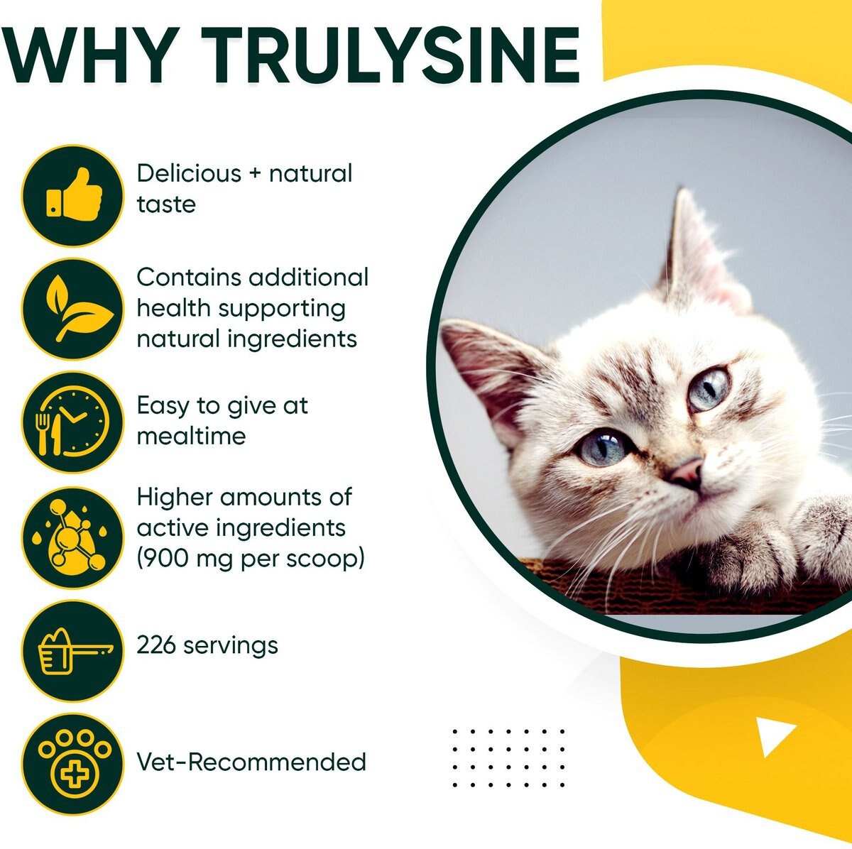 Pet Health Pharma Trulysine and Immune Support Oral Powder Cat Supplement， 8-oz bottle