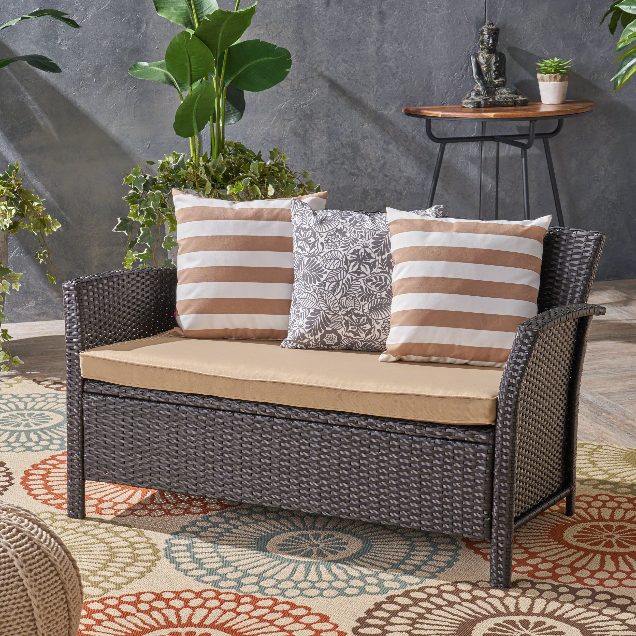 Tori Outdoor Wicker Loveseat