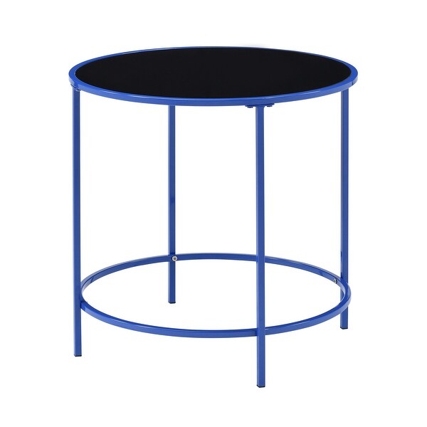 Furniture of America Llewellyn Contemporary Round 22-inch Side Table