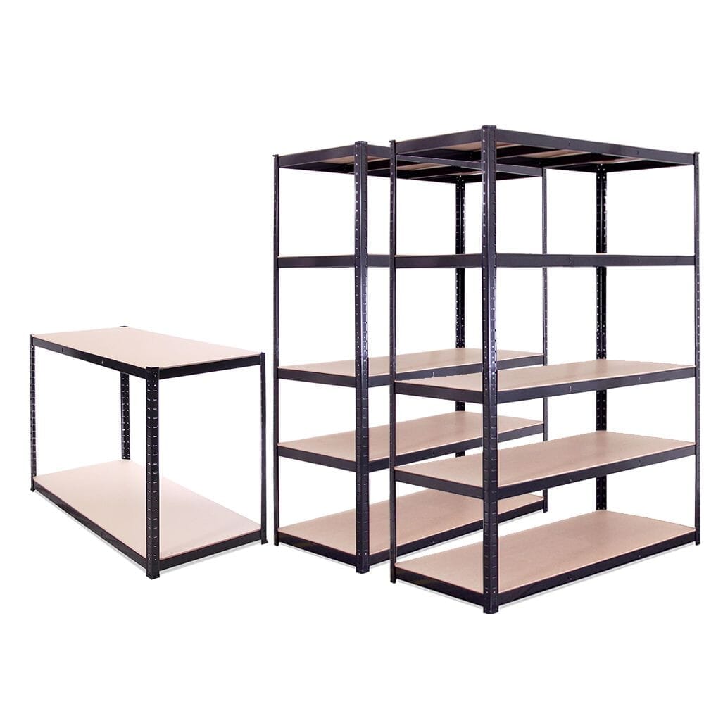 5 Tier Boltless Shelving Unit (set of 2) Plus Workbench