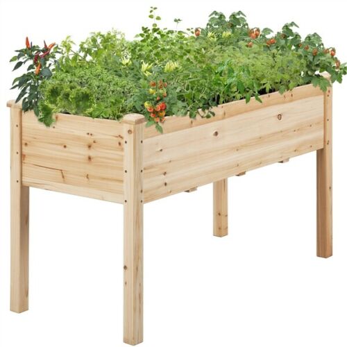 Outdoor Raised Garden Bed with Legs Vegetable Elevated Planter Box Herb Garden