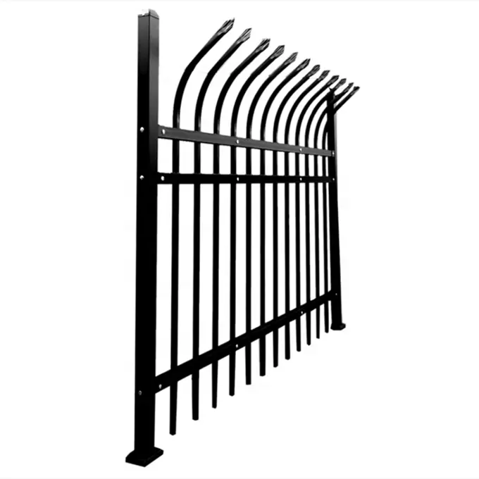 Factory Supply Cheap Modern Metal Steel Fence Easily Assembled Wrought Iron Fence Panels for Sale