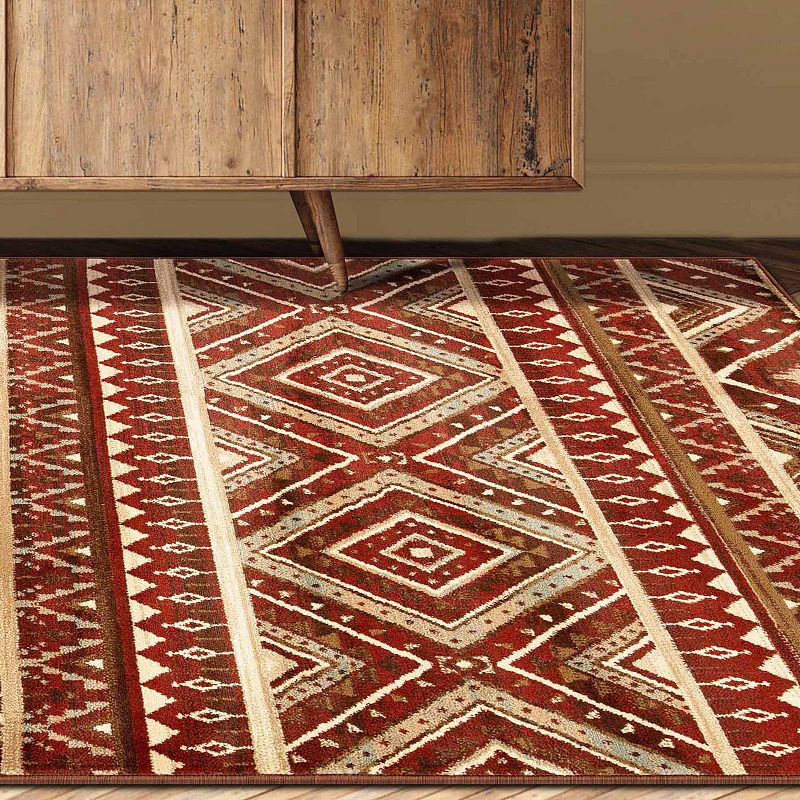 SUPERIOR Southwestern Rustic Medallion Power-Loomed Indoor Area Rug