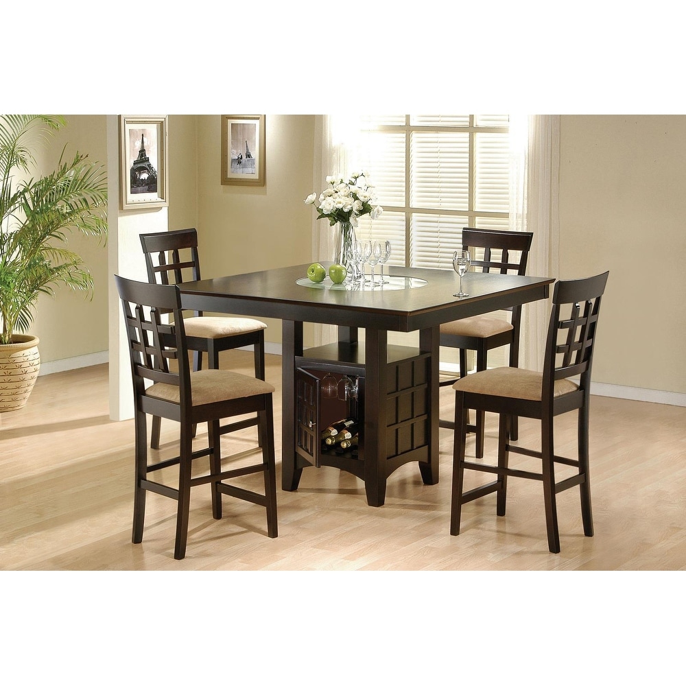 Coaster Furniture Clanton Square Counter Height Dining Set Cappuccino