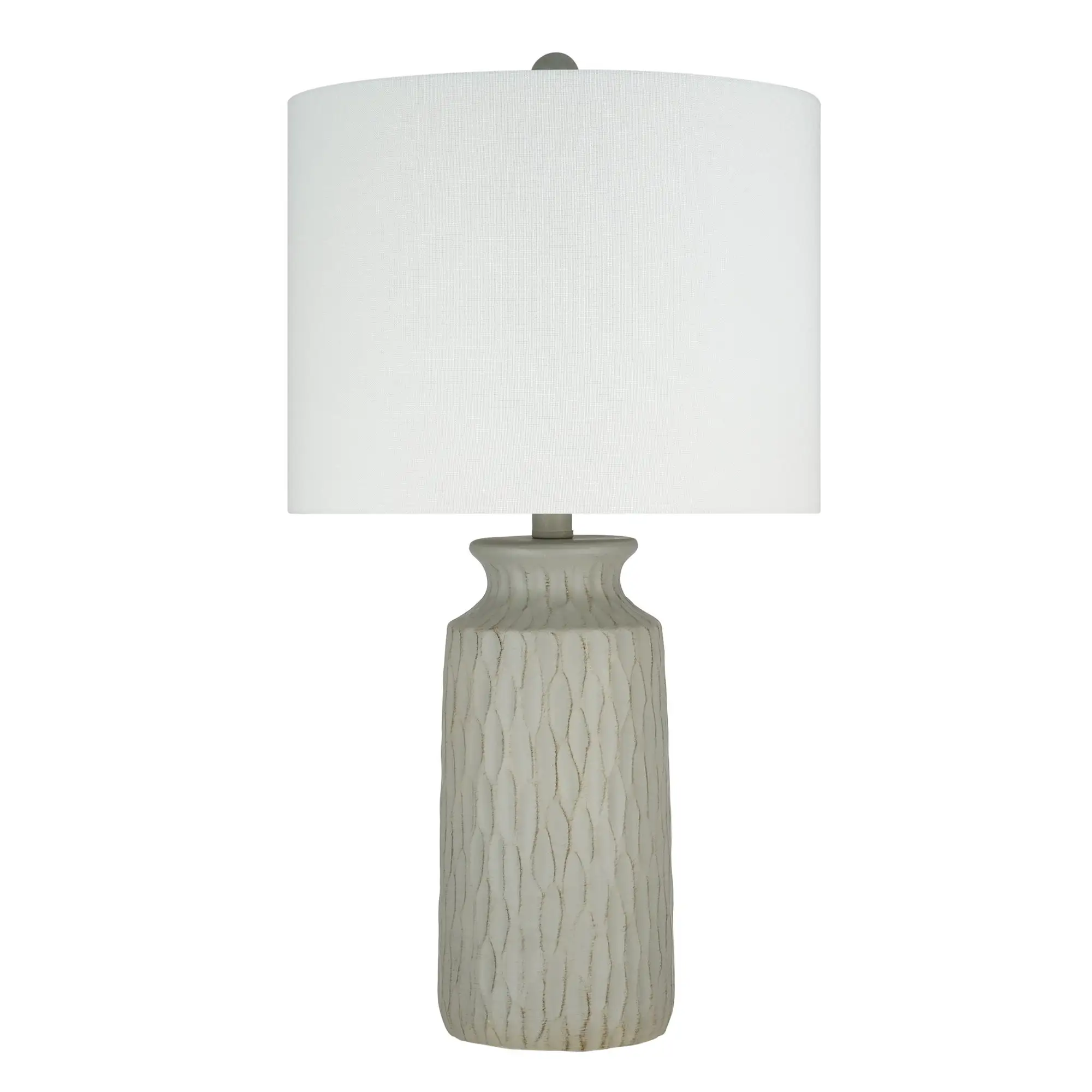 Textured 2-Tone Table Lamp， LED bulb included - 13x13x24.5