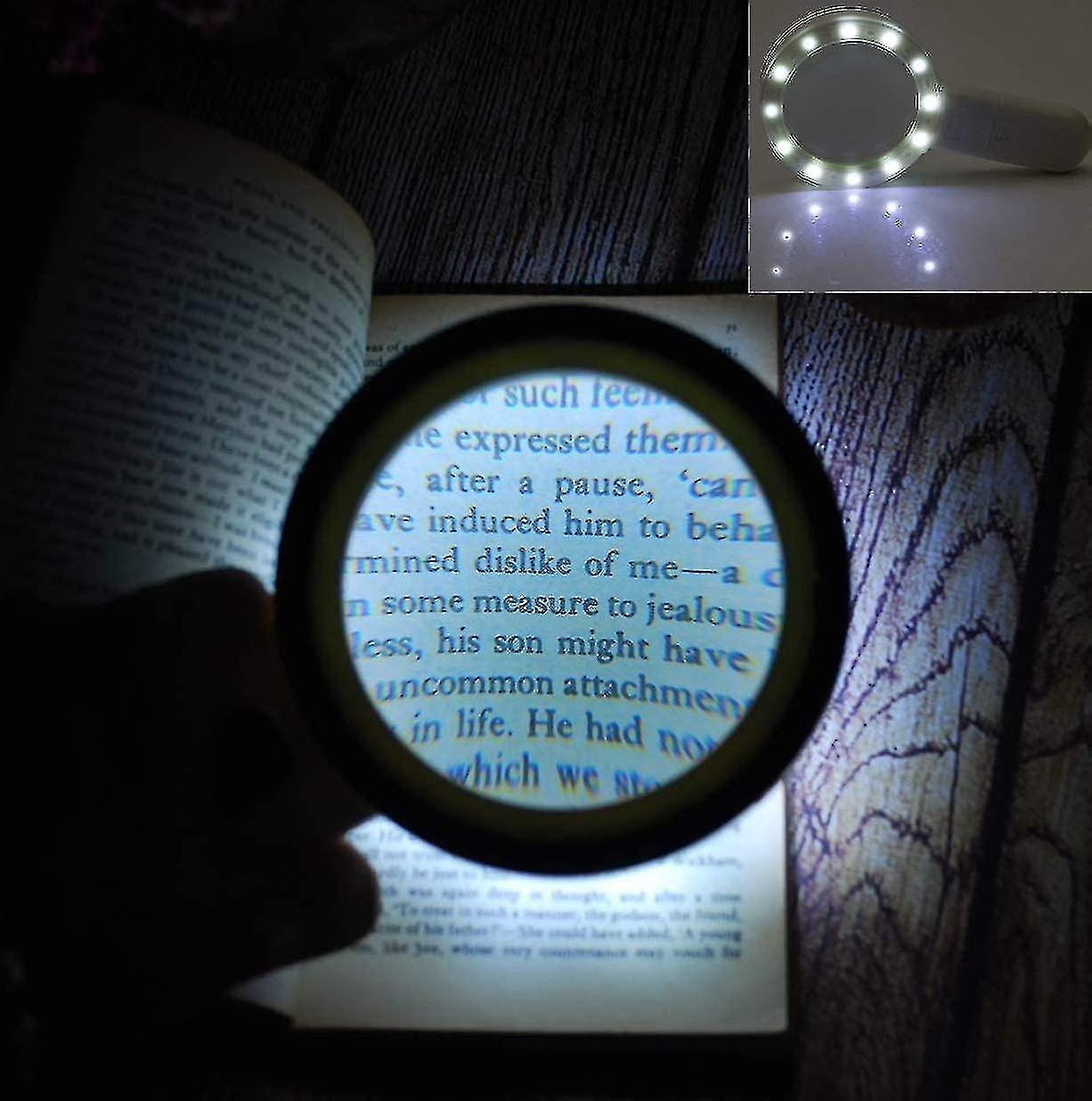 Magnifier With Light Reading Magnifier， 12 Led Light 30x Illuminated