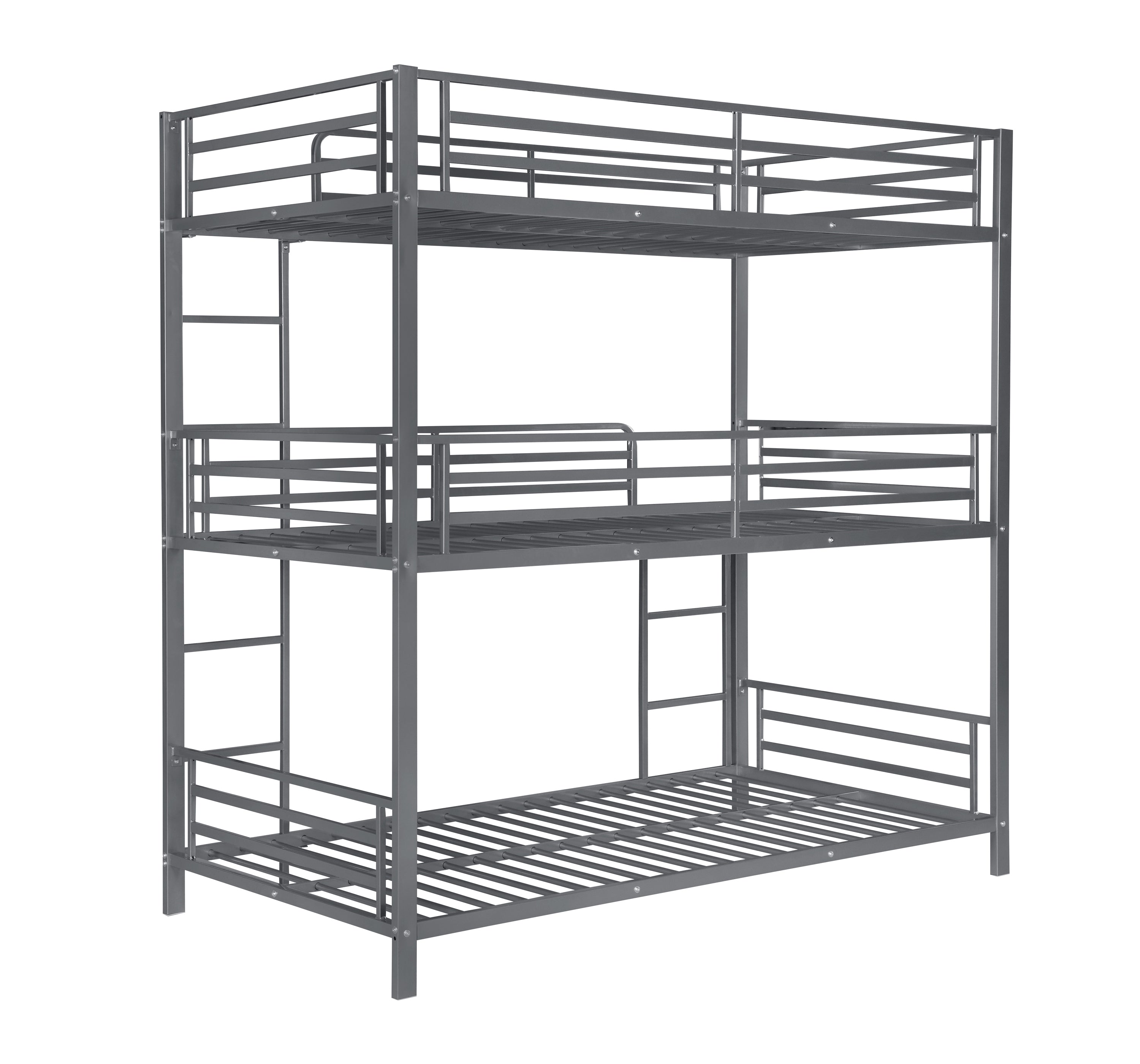 Maynard Metal Triple Twin Bunk Bed Gunmetal-422670