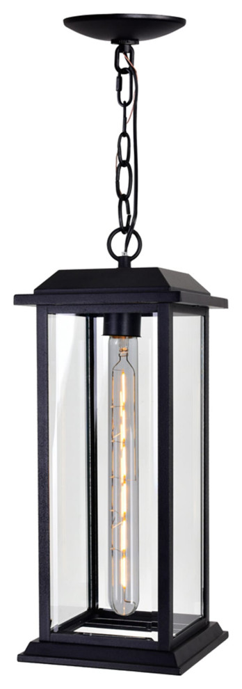 Blackbridge Blackbridge 1 Light Outdoor Black Pendant   Transitional   Outdoor Hanging Lights   by CWI Lighting  Houzz