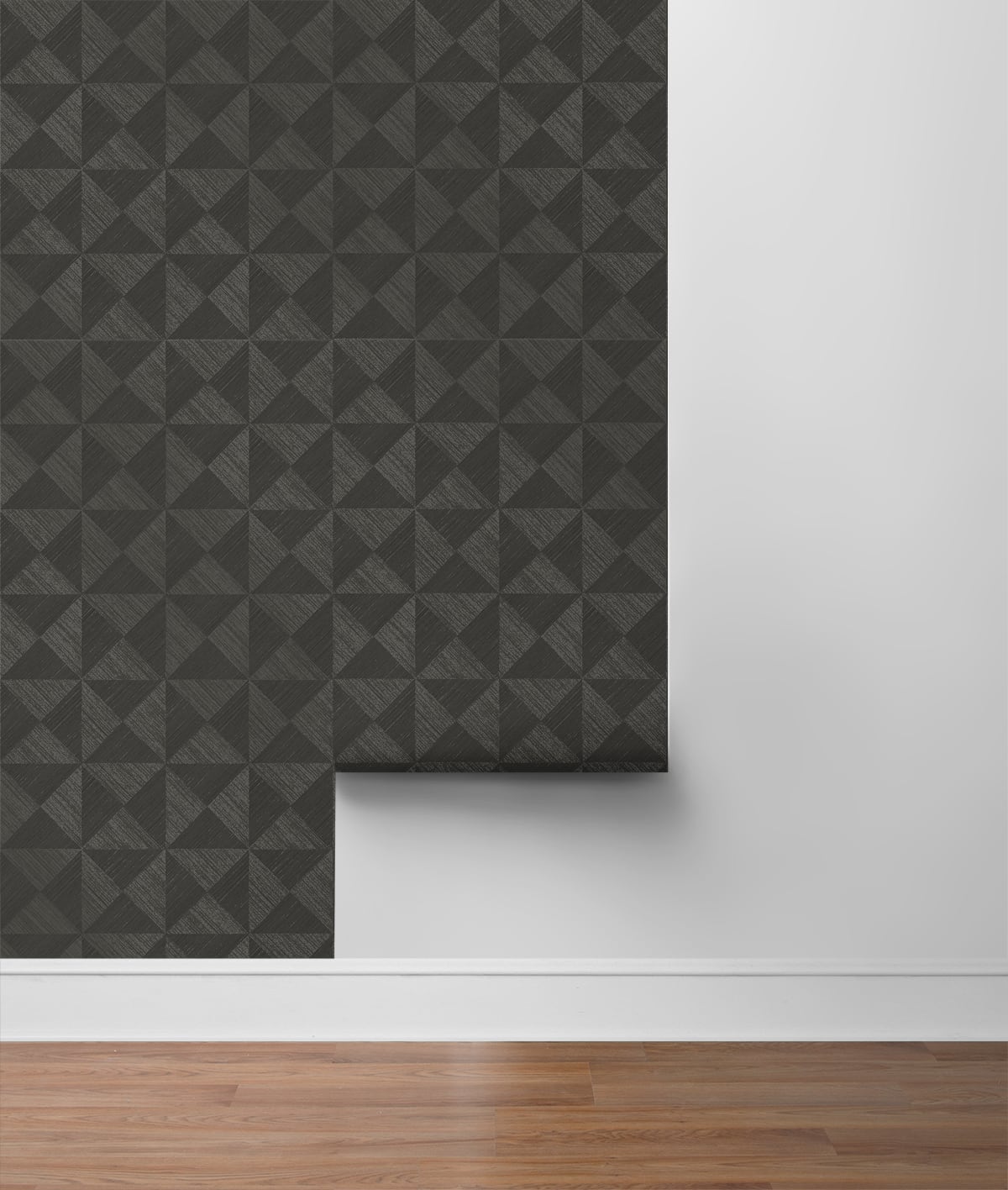 Geo Inlay Peel & Stick Wallpaper in Charcoal