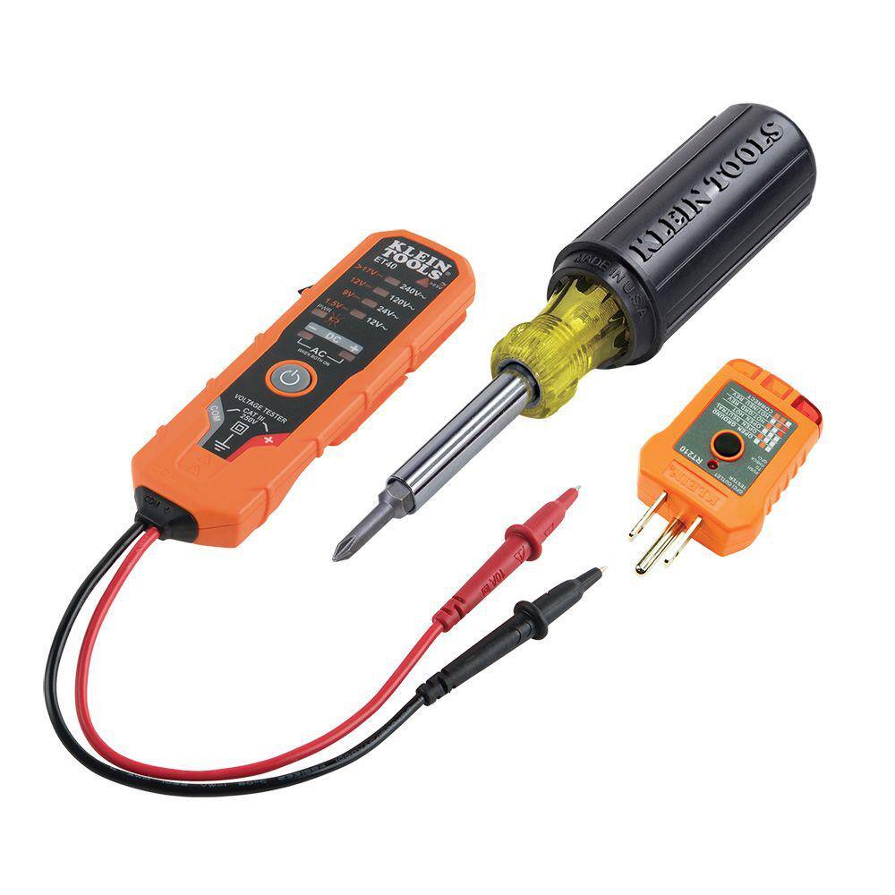 Klein Tools Electrical Tester and Multibit Screwdriver Tool Set 3-Piece 80052