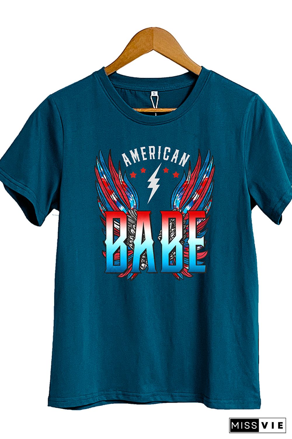 American Babe Retro Wings Short Sleeve Graphic Tee Wholesale