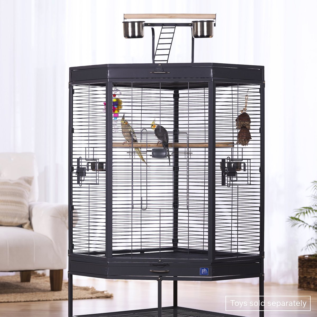 Prevue Pet Products Corner Playtop Bird Cage