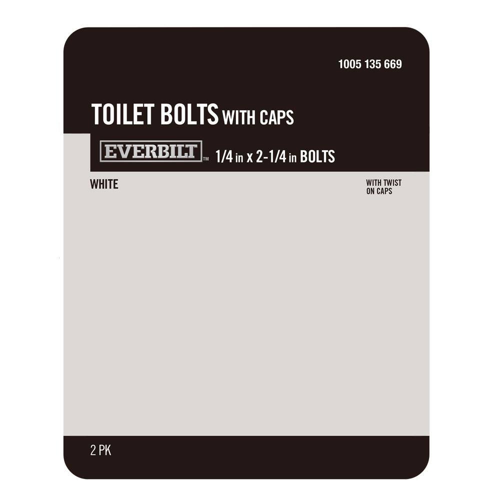 Everbilt 14 in. x 2-14 in. Toilet Bolts with Caps 1000055038