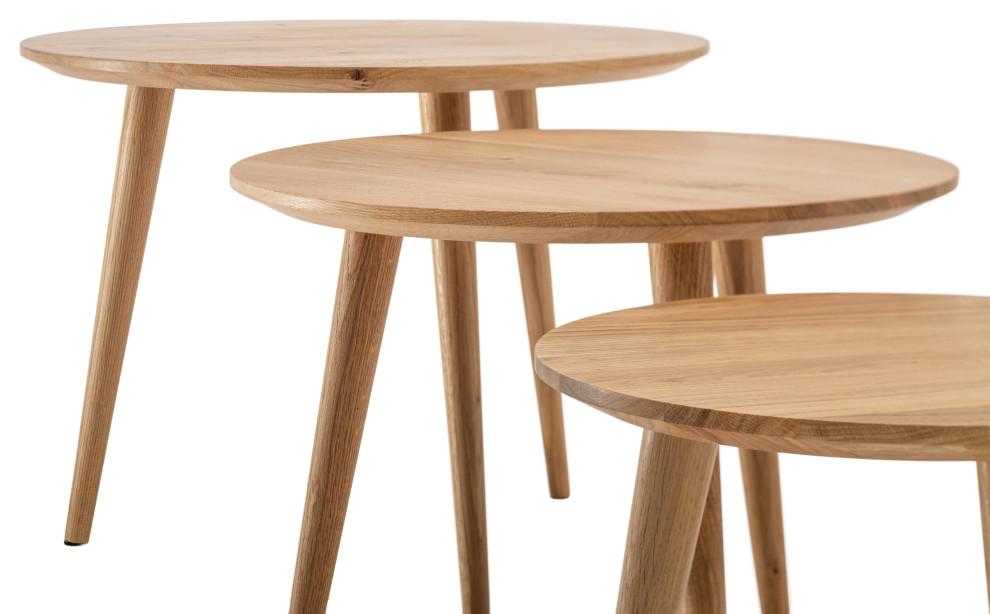 Primera Round Nesting Tables   Midcentury   Coffee And Accent Tables   by Mobello  Houzz