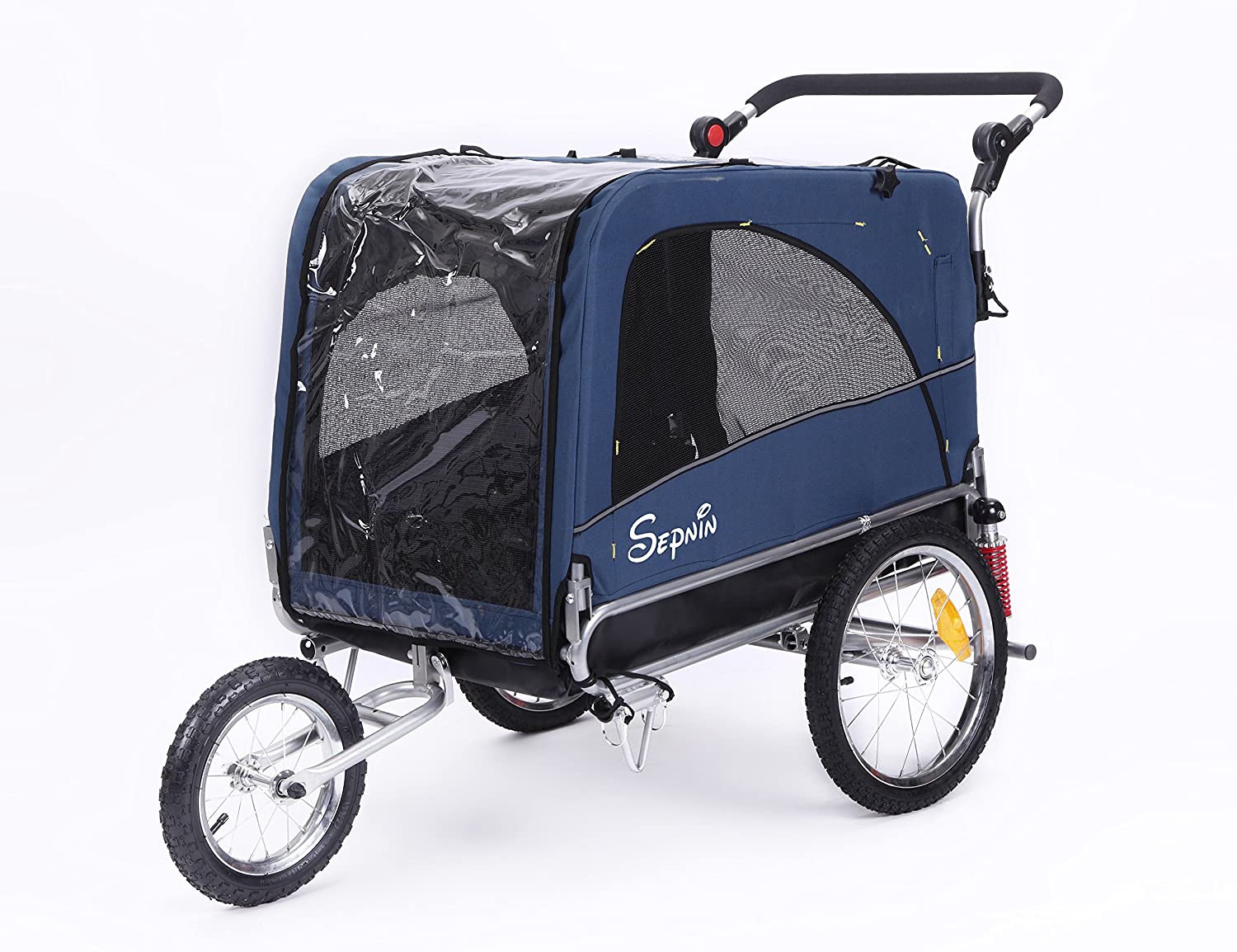 3 in 1 Luxury Large Sized Bike Trailer Bicycle Pet Trailer/Jogger/Dog Cage with Suspension 10308