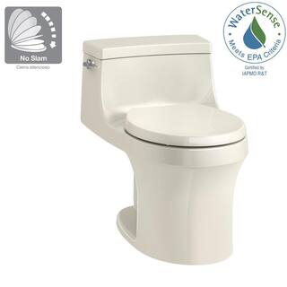 KOHLER San Souci 1-piece 1.28 GPF Single Flush Round Toilet in Biscuit K-4007-96