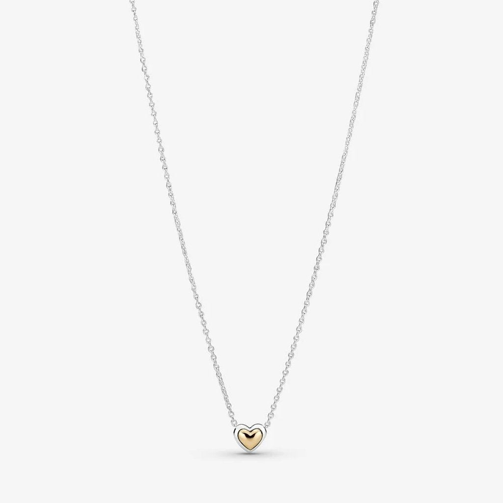 PANDORA  Domed Golden Heart Collier Necklace