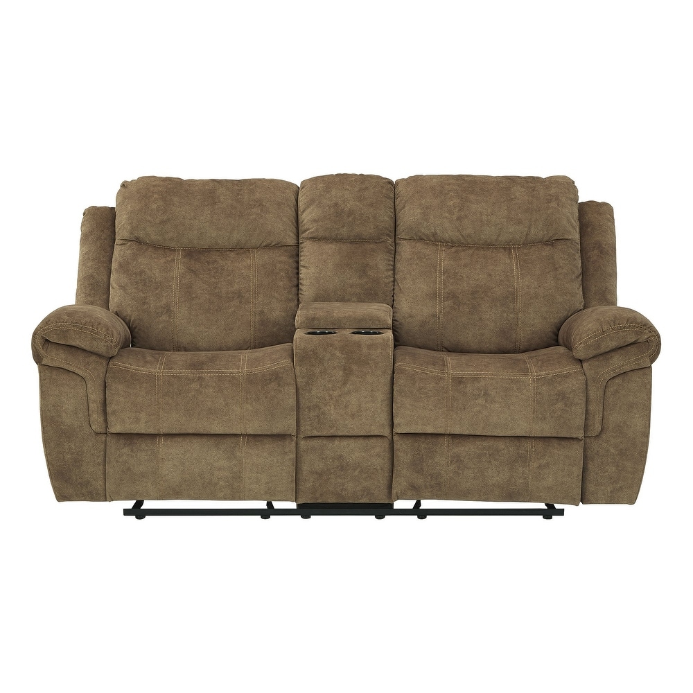 Huddle Up Contemporary Rocker Recliner  Nutmeg