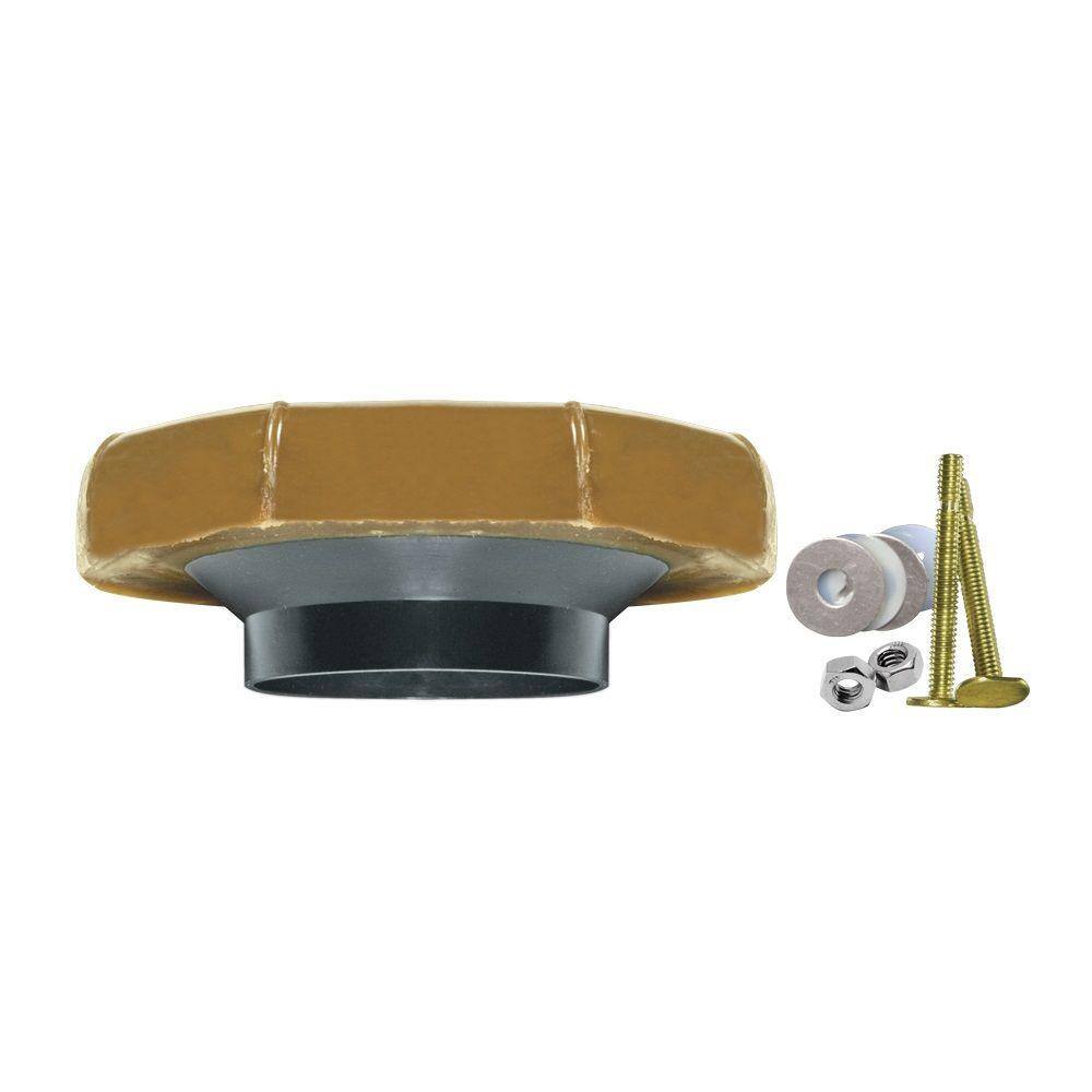 Fluidmaster Wax Toilet Bowl Gasket with Flange and Bolts 7511