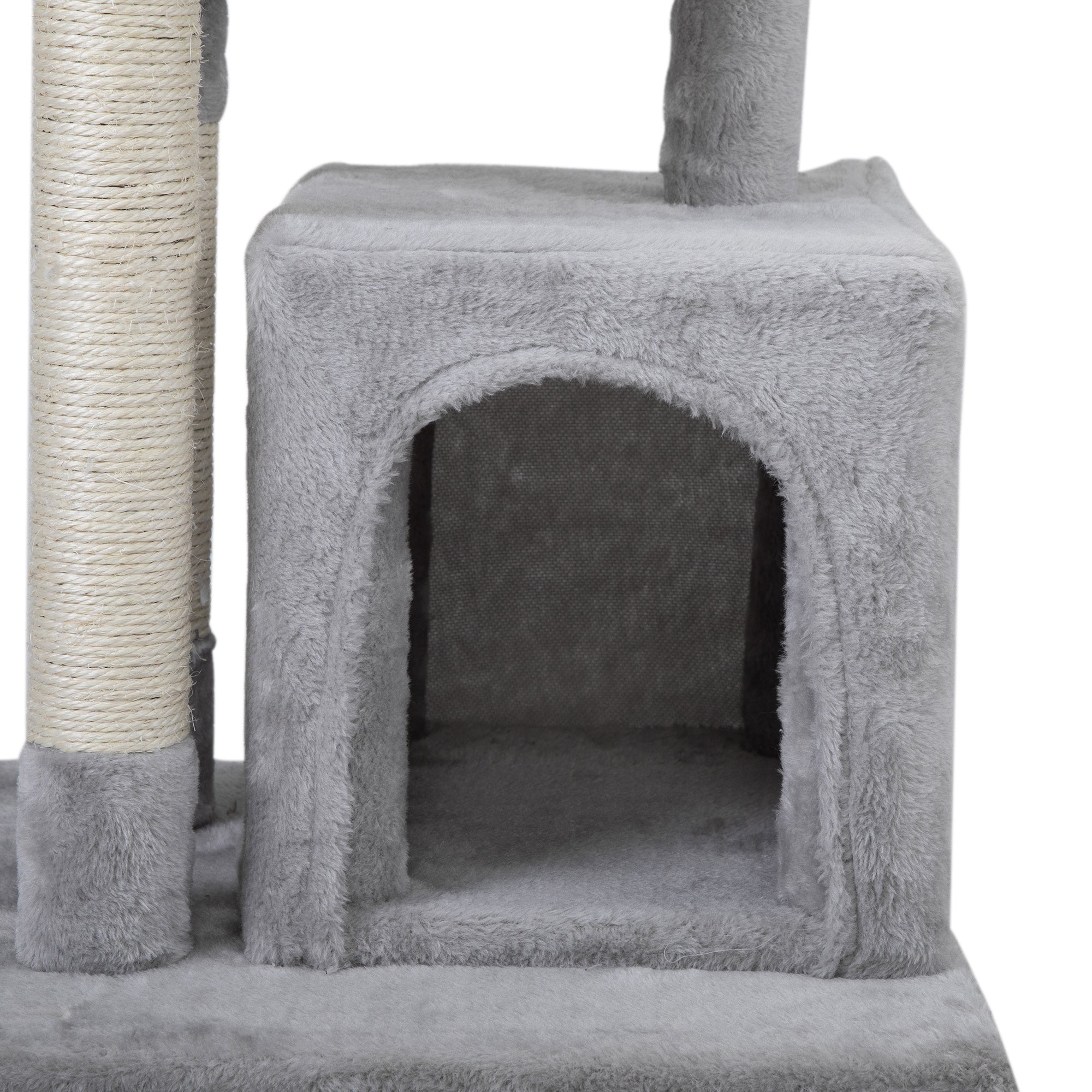 Double Level Cat Tree Stand House Furniture Kittens Activity Tower Posts Kitty Pet Play House