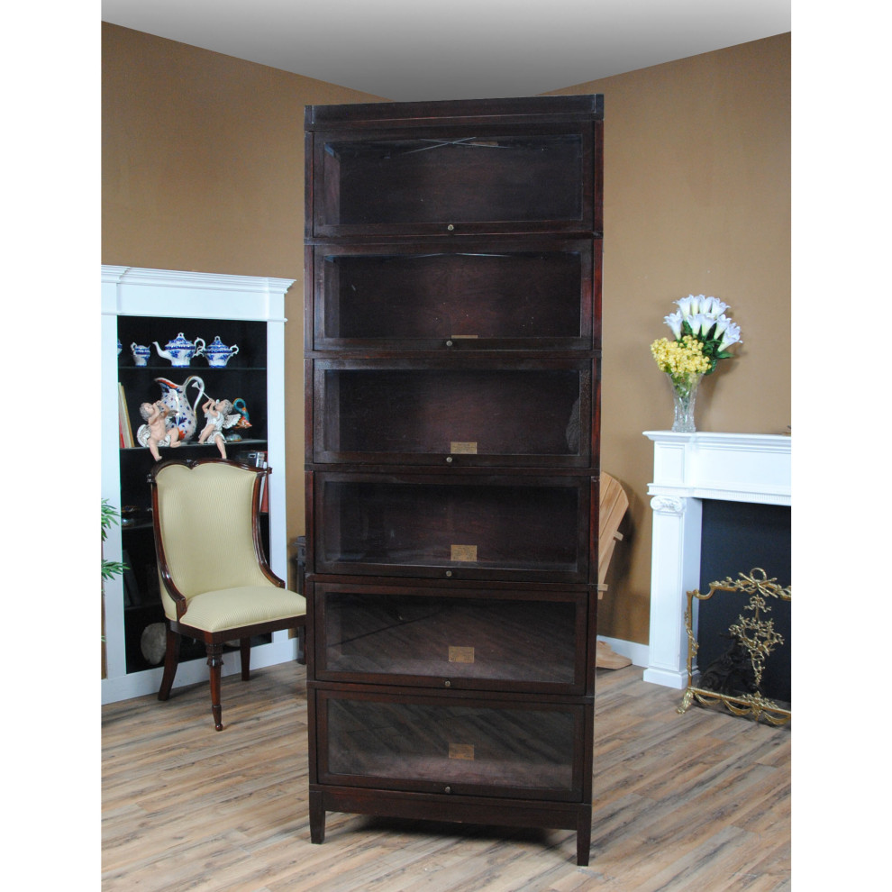 NVIN0343 Vintage Mahogany Globe Wernicke Bookcase   Transitional   Bookcases   by Niagara Furniture  Houzz